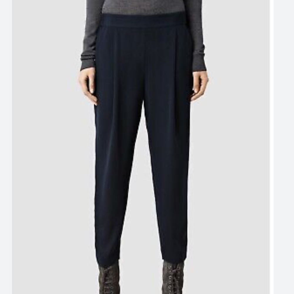 All Saints navy blue Koro pants/trousers size US 4